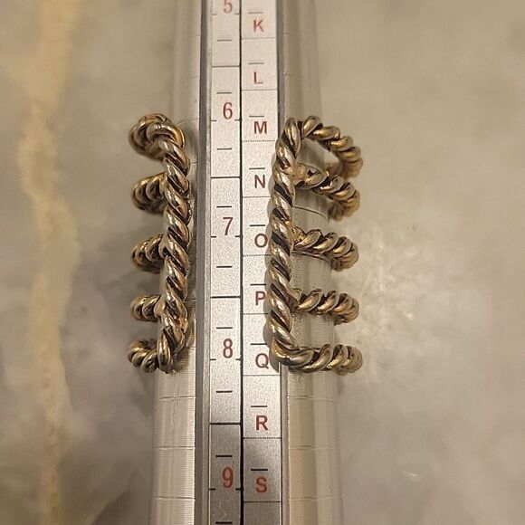 Feliks Adrik Cage Braided Rope Gold Brass Statement Boho Full Finger Ring 7 8 - Picture 5 of 5